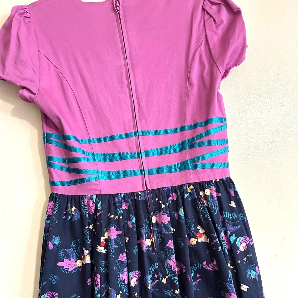 Elegant Purple and Blue Floral Dress - Picture 7 of 7